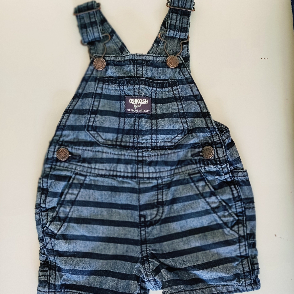 OshKosh B'gosh Blue Striped Overalls